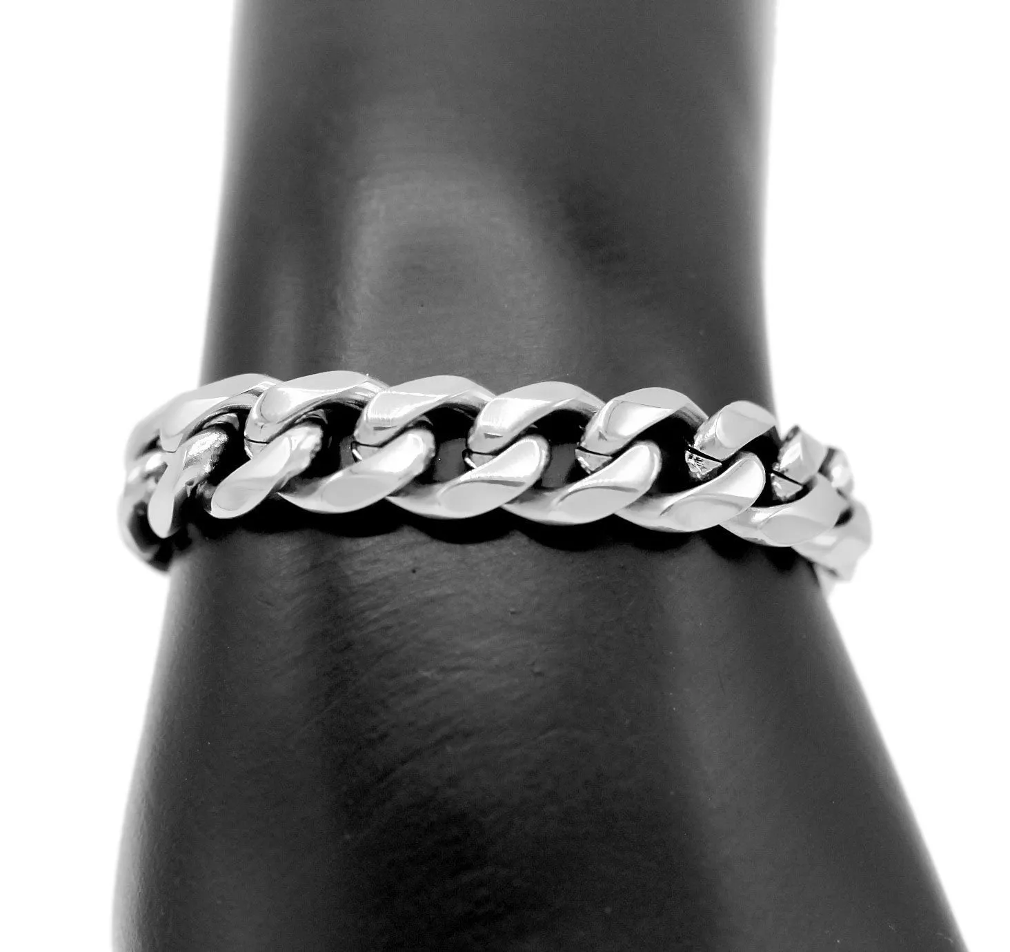 Miami Cuban Link Chain Bracelet Stainless Steel