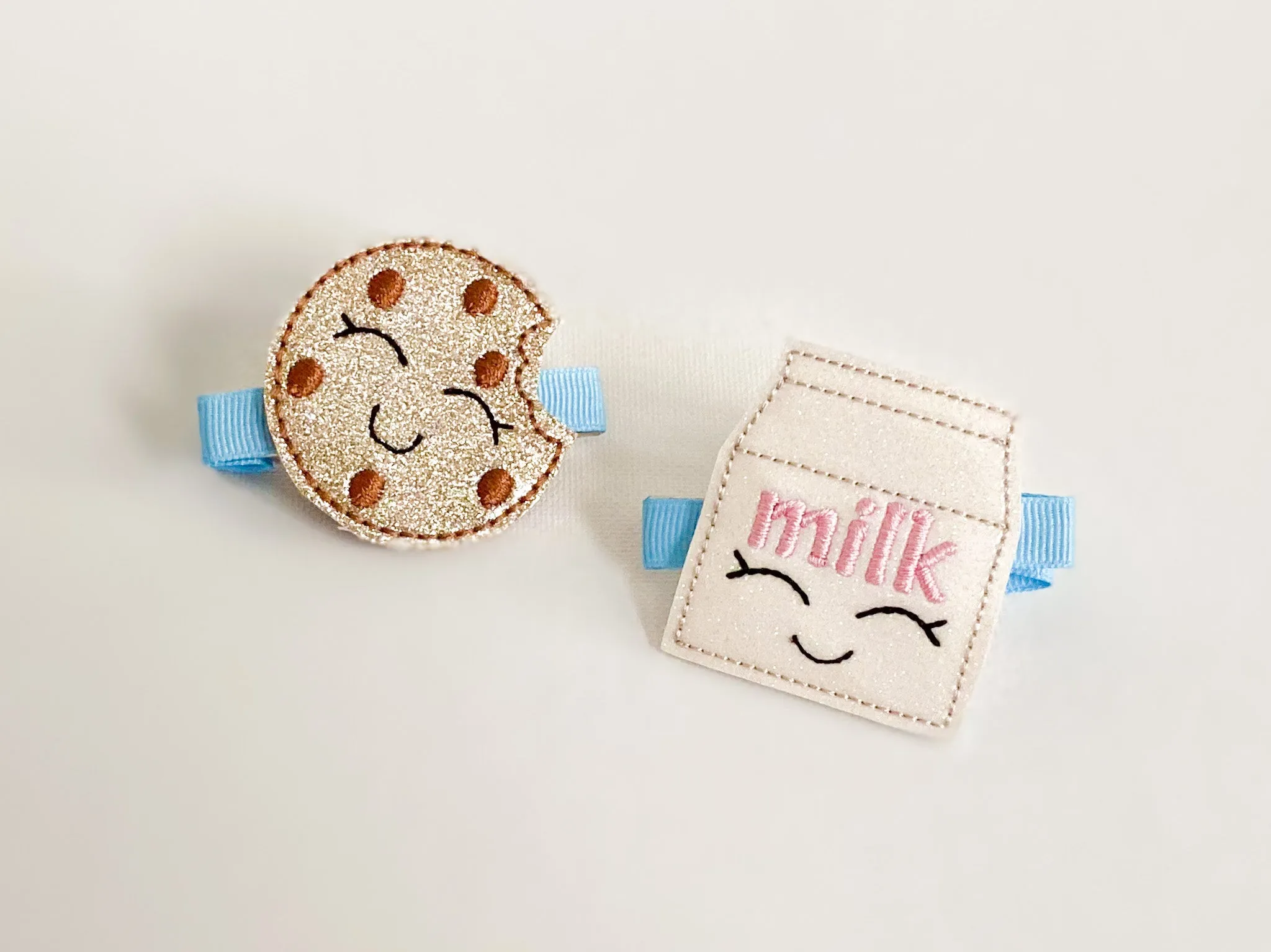 Milk and Cookie Hair Barrette Clips I The Enchanted Magnolia