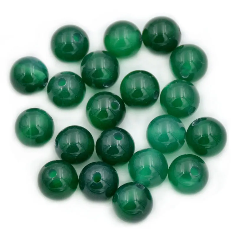 Natural Gemstone 10mm Round Loose Beads Big Hole 2mm Sized 30pcs
