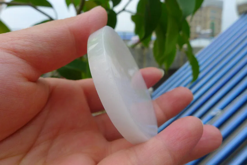 Natural Jade Rough Jadeite Raw (66g,5.7X5.7X0.8cm)
