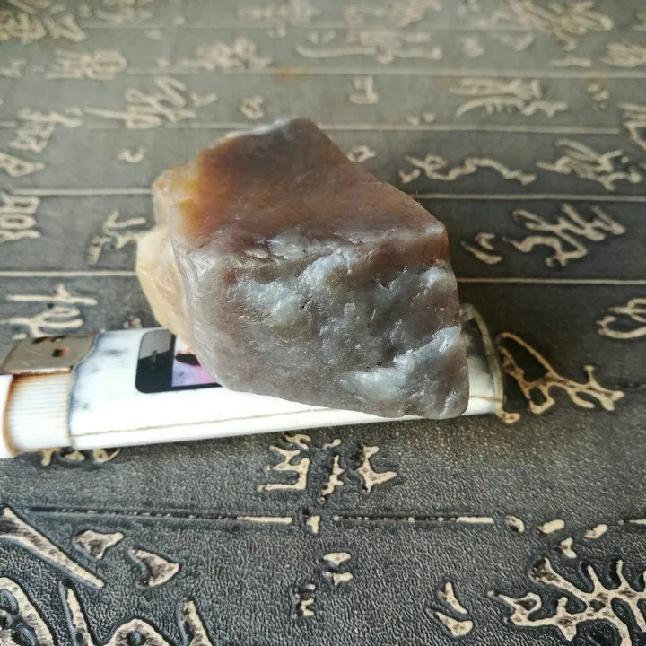 Natural Kunlun Jade Rough Nephrite Raw (139g, 7.5X3.5X2.3cm)