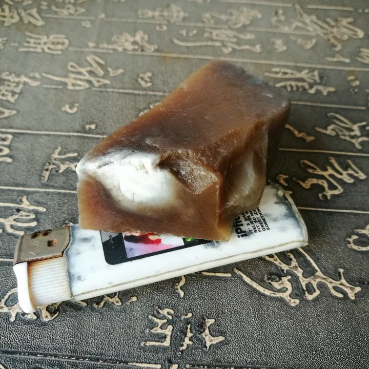 Natural Kunlun Jade Rough Nephrite Raw (139g, 7.5X3.5X2.3cm)