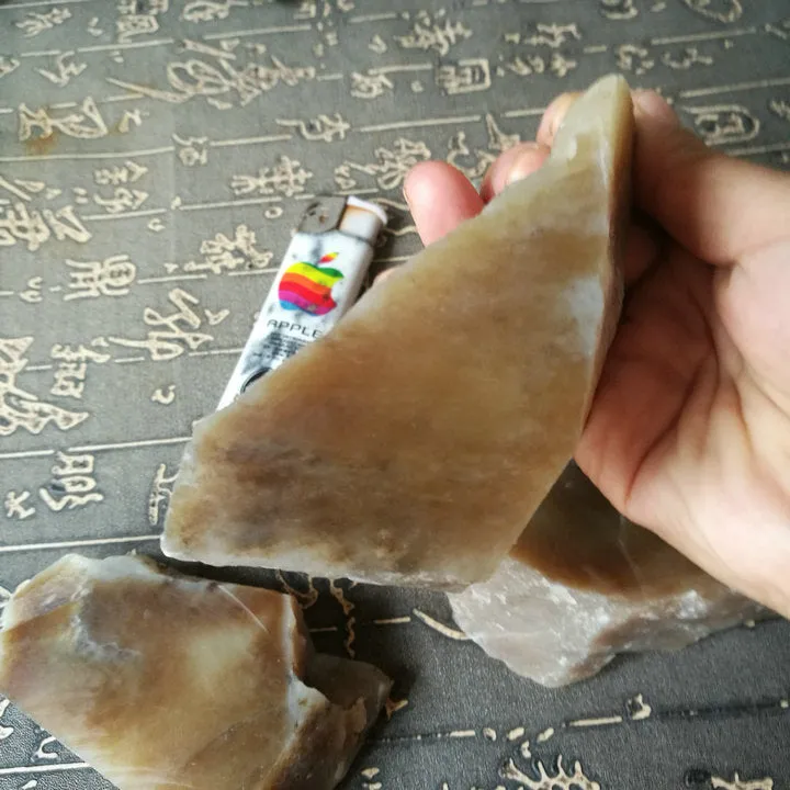 Natural Kunlun Jade Rough Nephrite Raw 4 Pieces