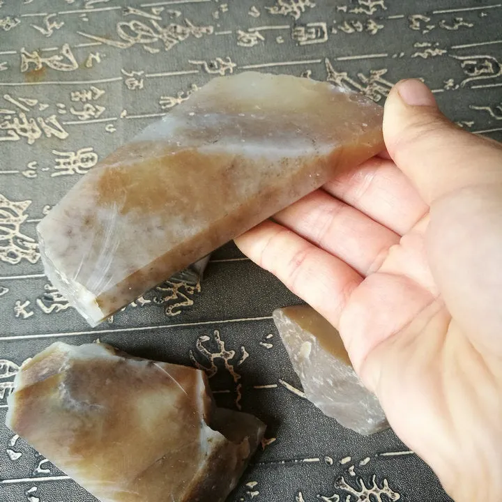 Natural Kunlun Jade Rough Nephrite Raw 4 Pieces