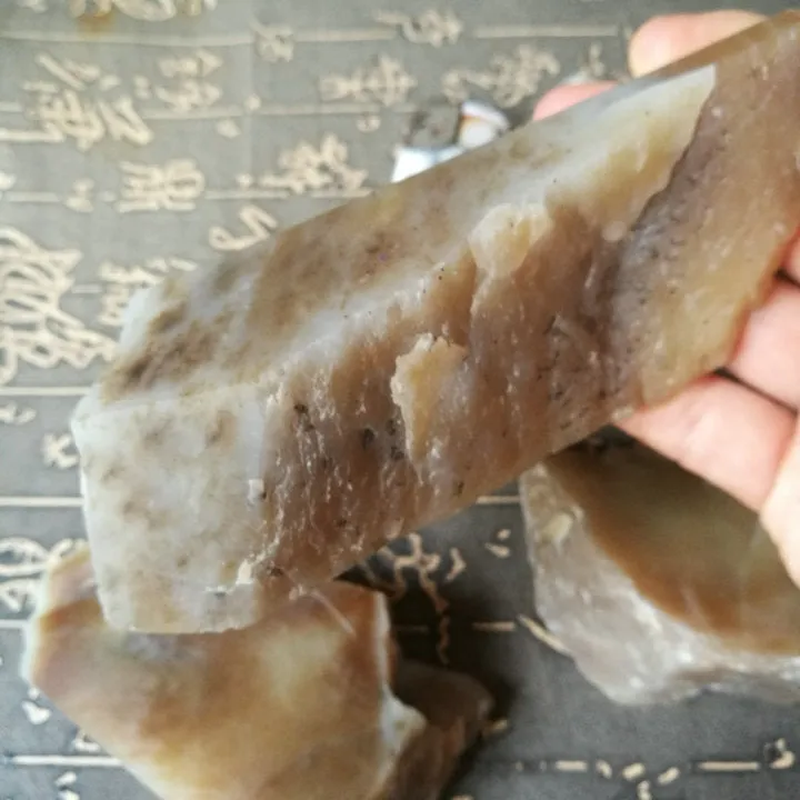 Natural Kunlun Jade Rough Nephrite Raw 4 Pieces