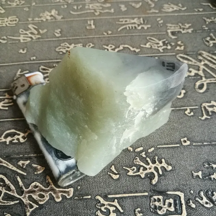 Natural Kunlun Jade Rough Nephrite Raw S-(177g, 8.5X4.5X2.5cm)