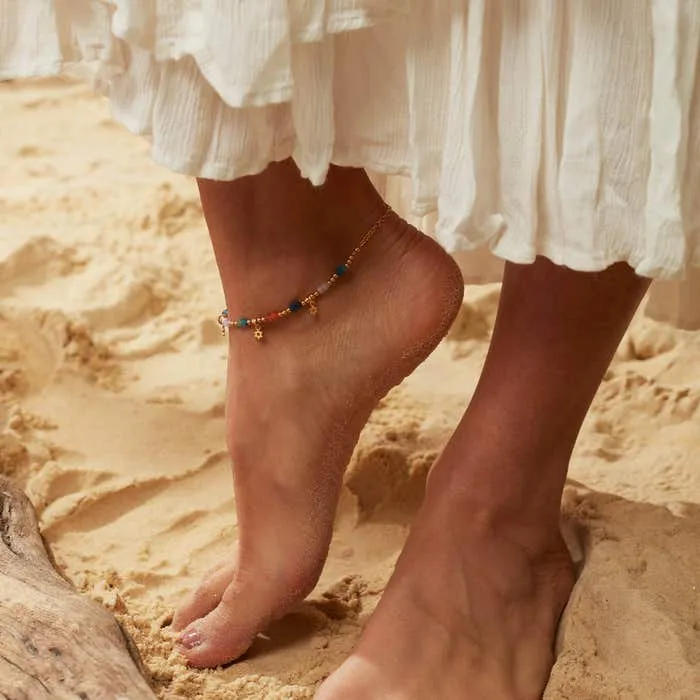 Nightfall Wishes Anklet - Silver - SANSLKA3058