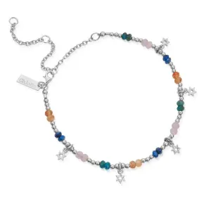 Nightfall Wishes Anklet - Silver - SANSLKA3058