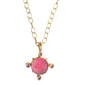 Nike Pink Sapphire Intaglio Necklace