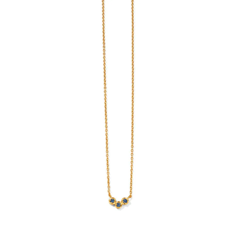 Orion Necklace, Blue Sapphire, Gold