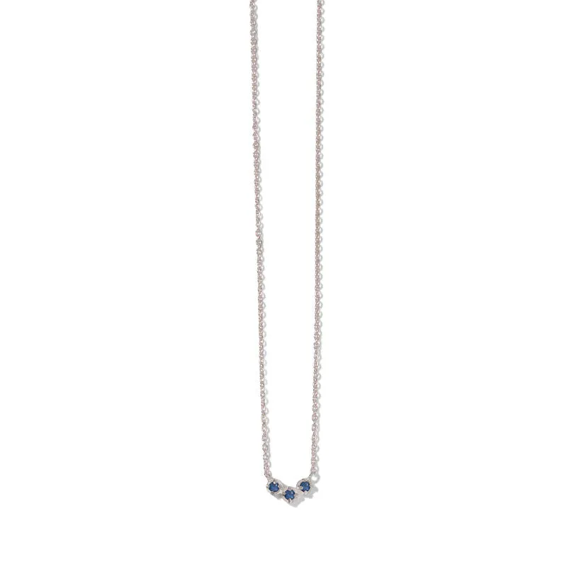 Orion Necklace, Blue Sapphire, Silver