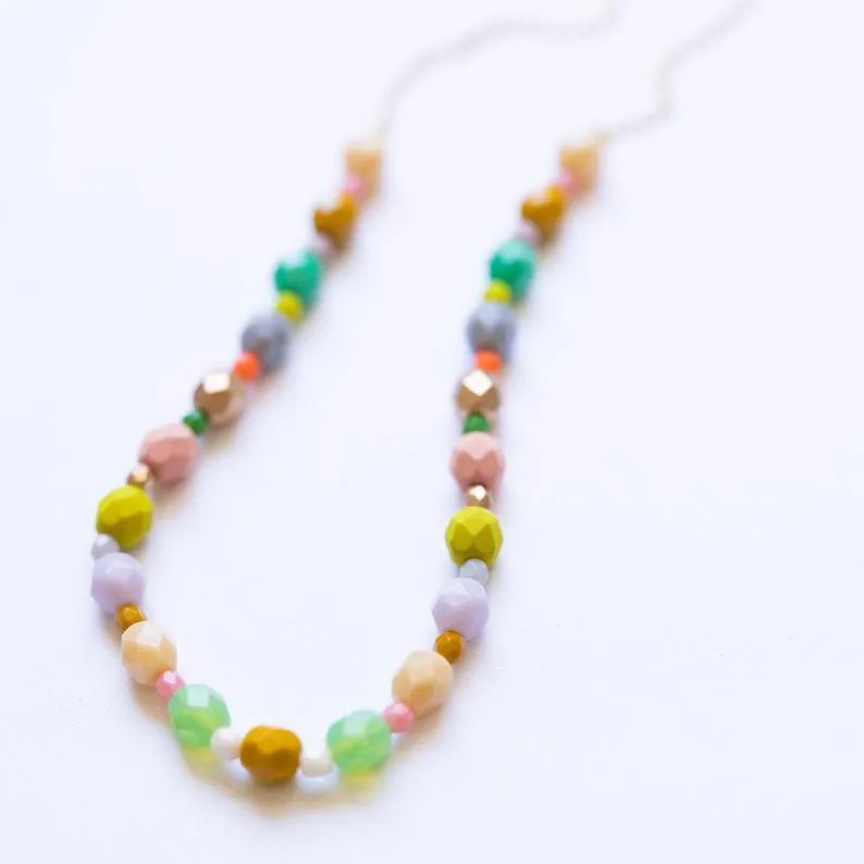 Pastel Bead Necklace- WS