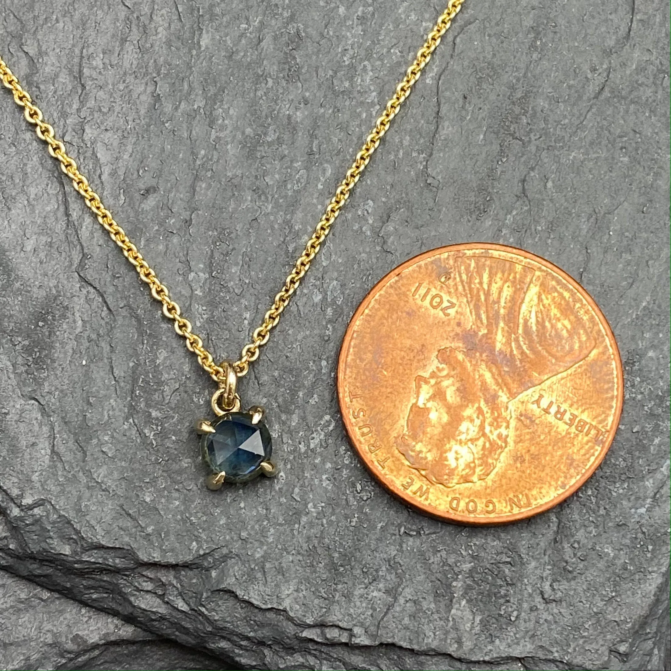 Rose Cut Sapphire Necklace