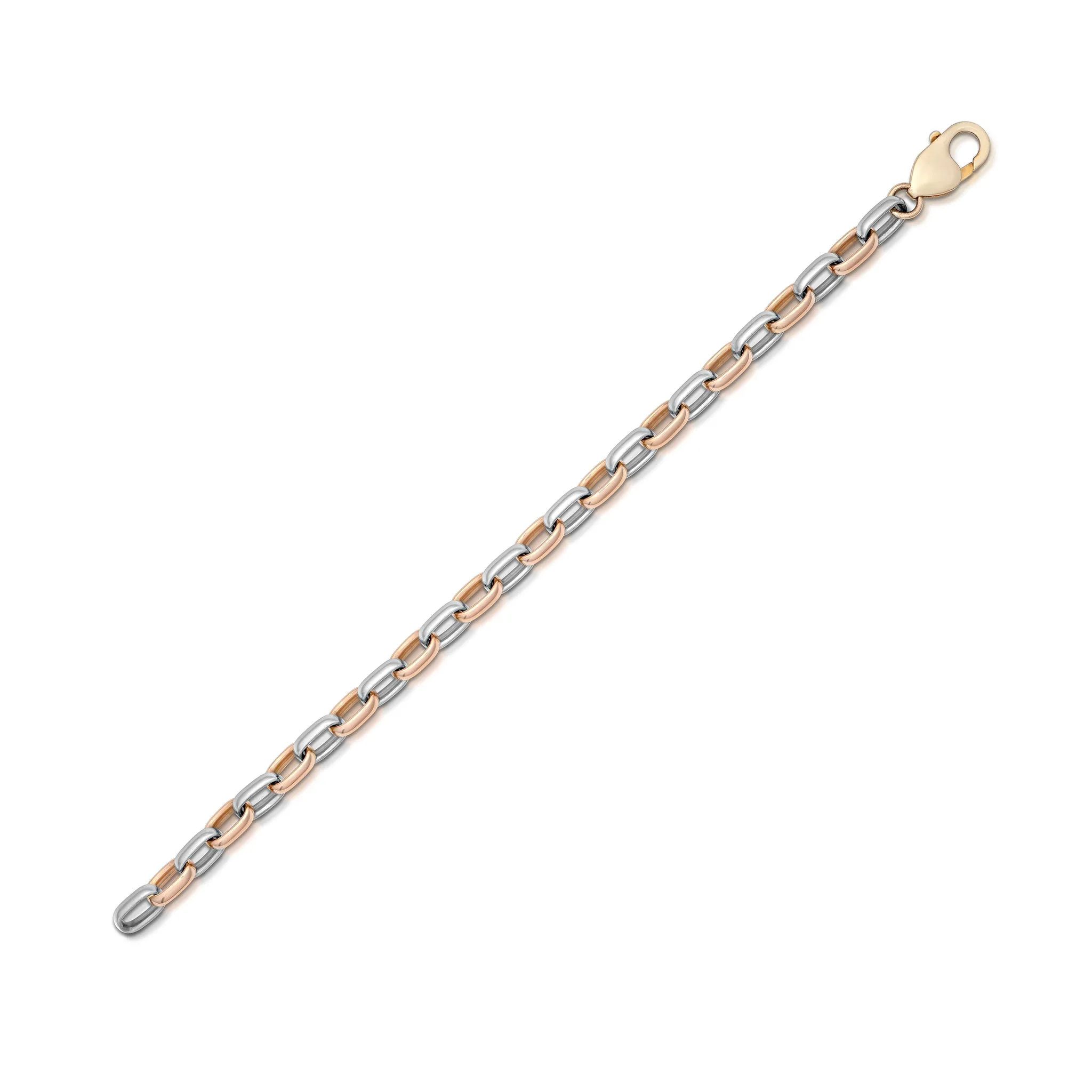 Rose Gold and Platinum Link Bracelet