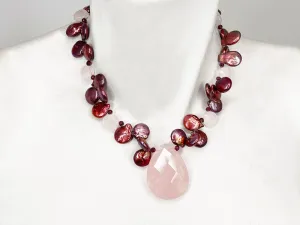 Rose Quartz Drop Necklace