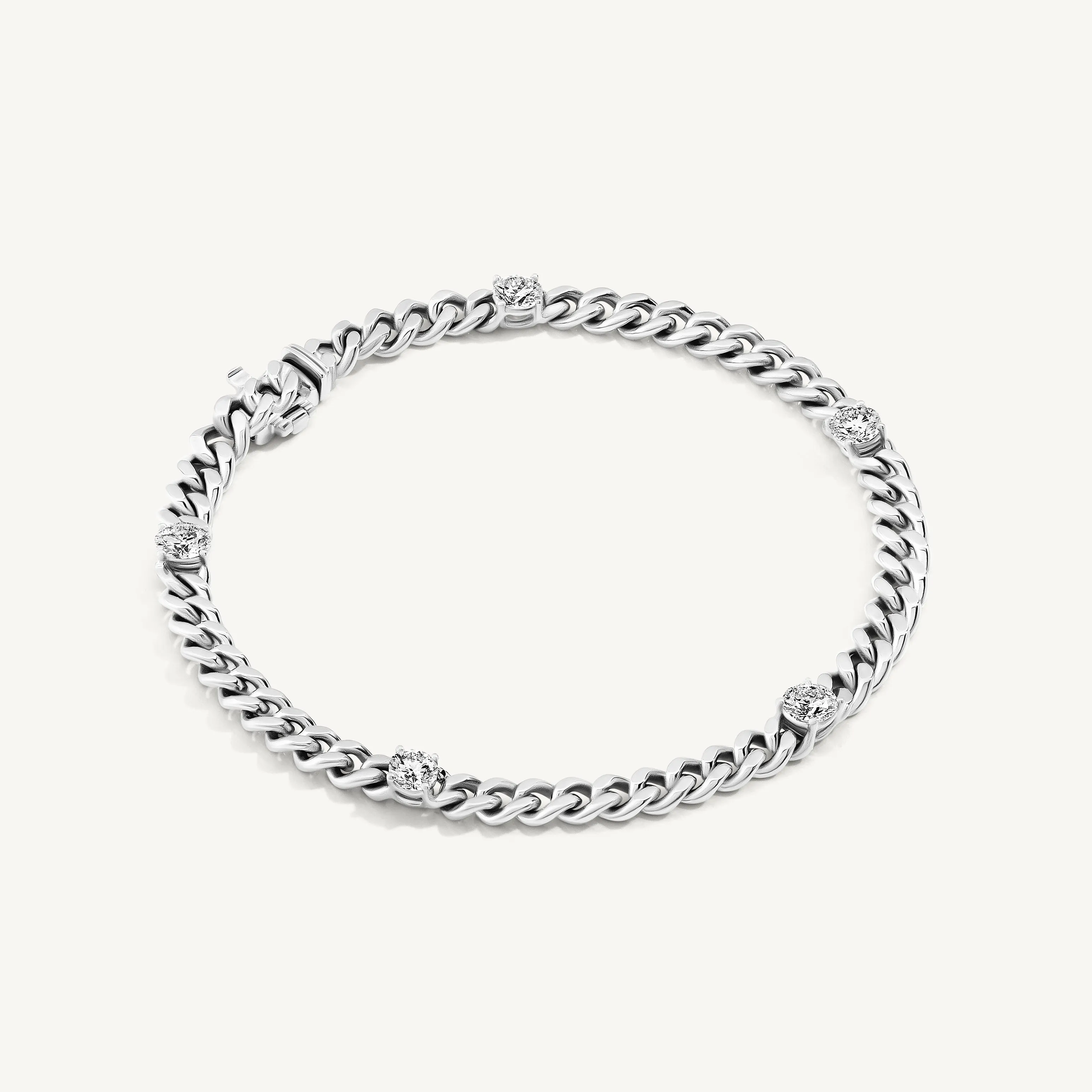 Round Diamond Chain Bracelet