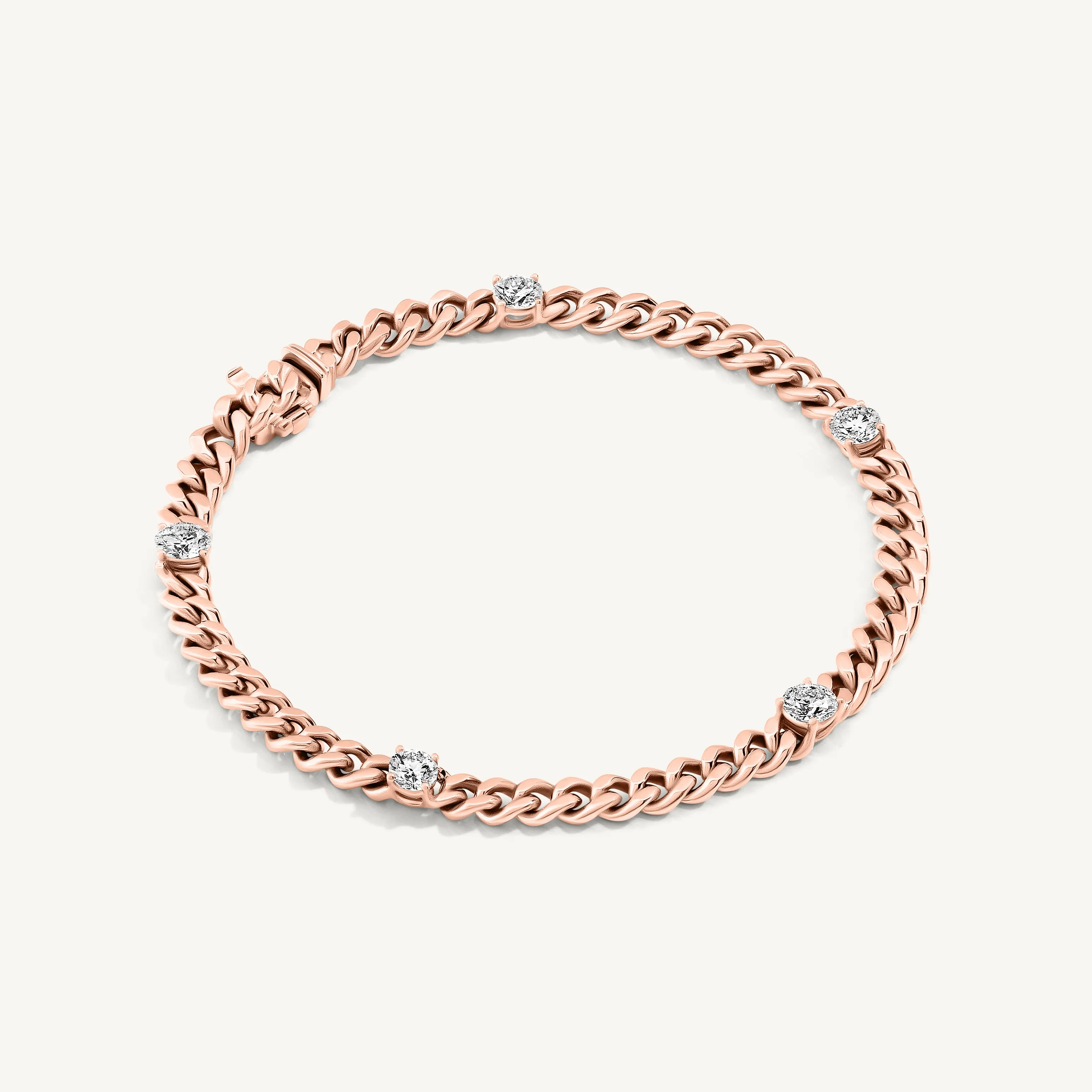 Round Diamond Chain Bracelet