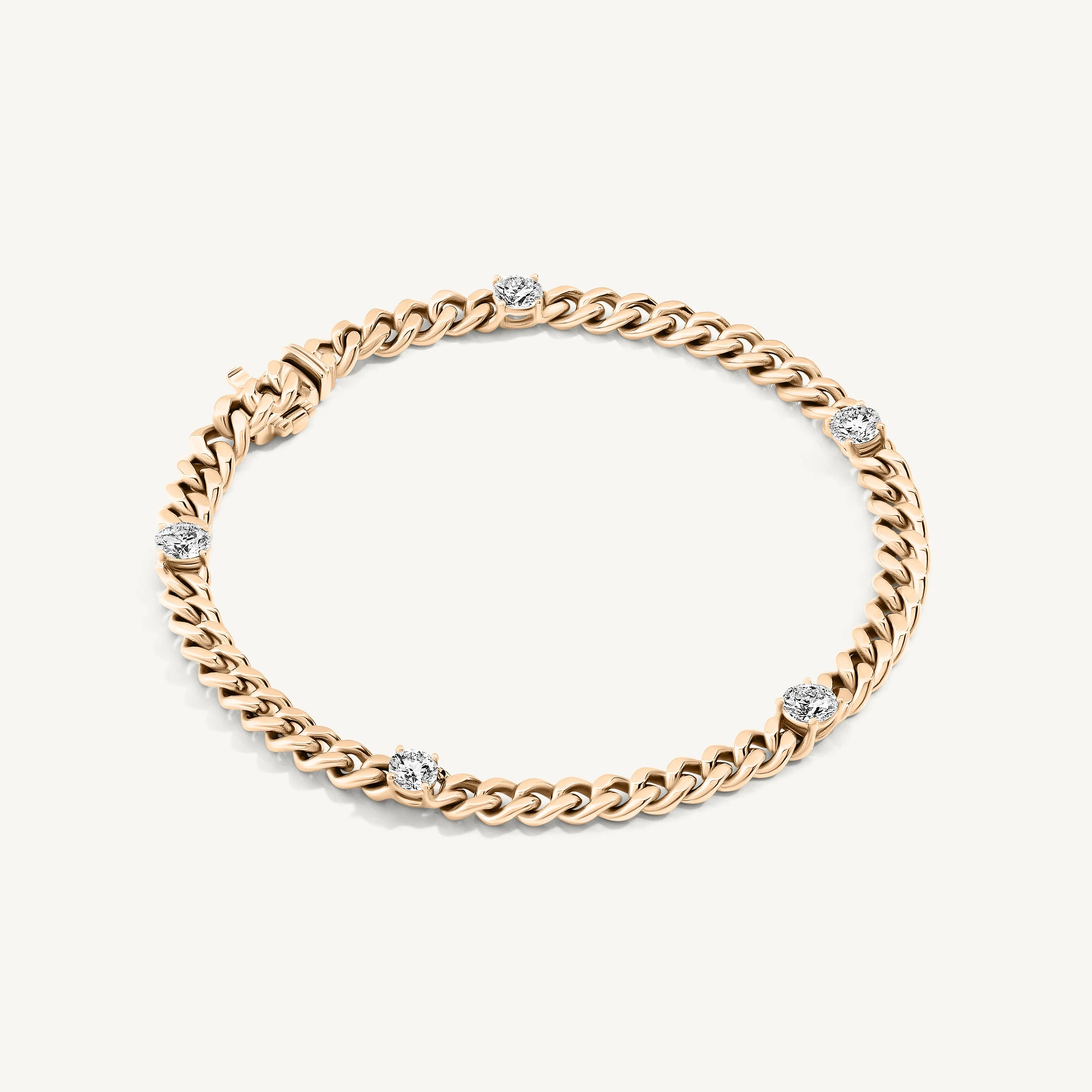 Round Diamond Chain Bracelet