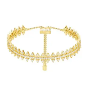 Round Diamond Golden Gear Adjustable Bracelet