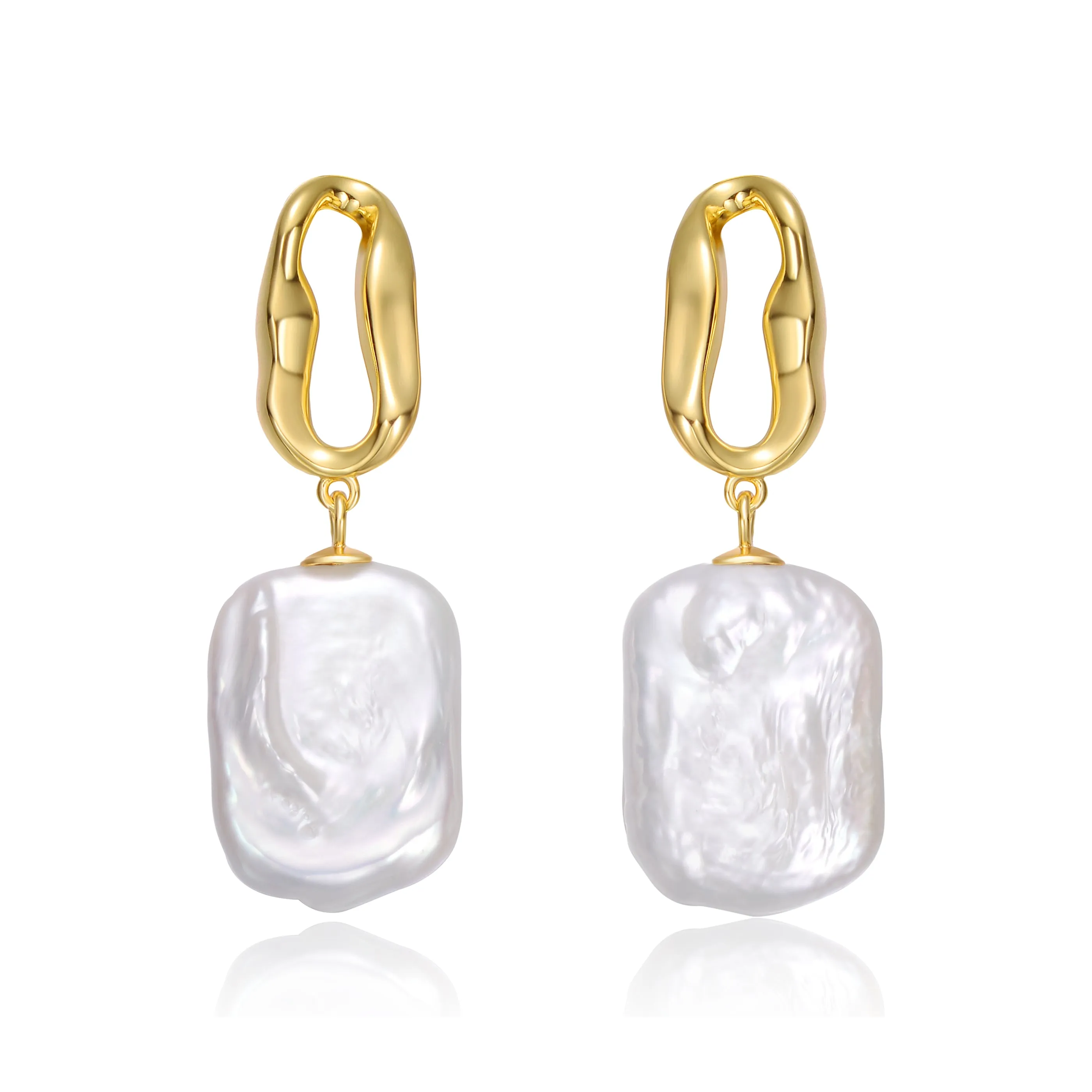 Sable Baroque Freshwater Pearl Drop Earrings