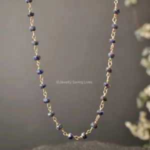 Sapphire Beaded Necklace