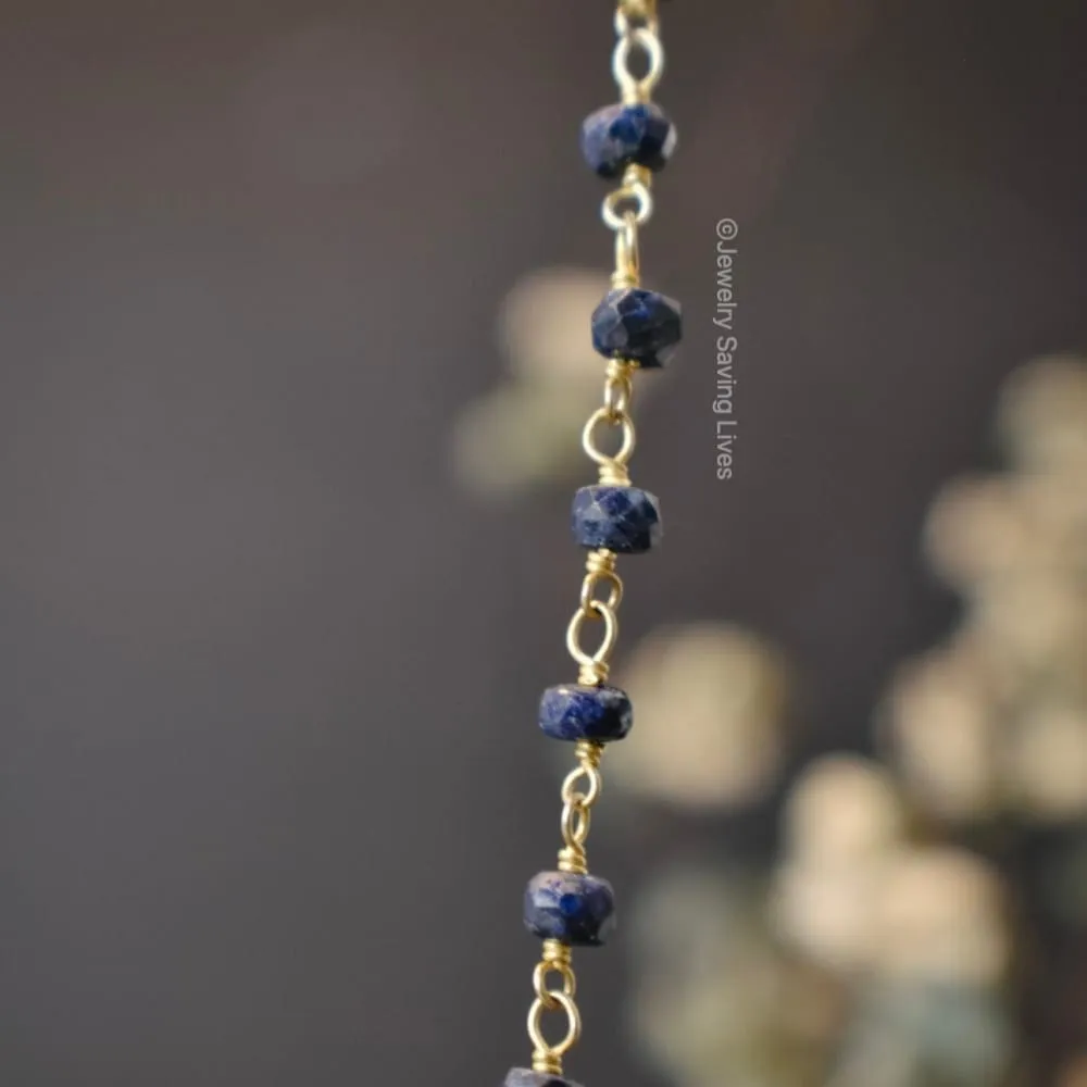 Sapphire Beaded Necklace