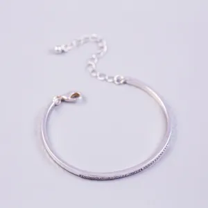 Silver Light Amethyst June Birthstone Bangle