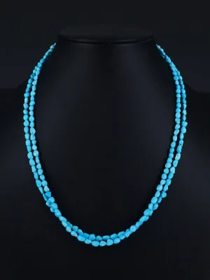 Sleeping Beauty Turquoise Double Strand Necklace
