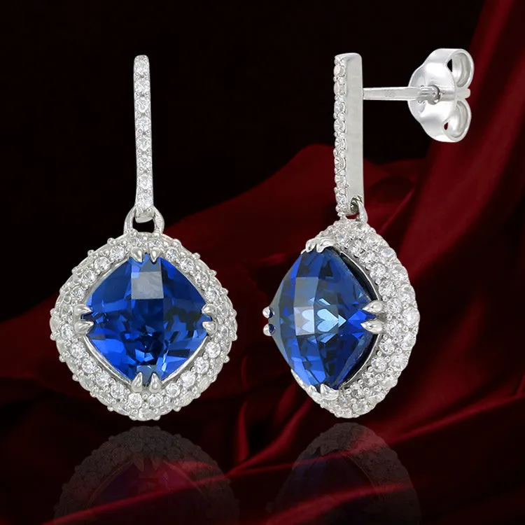 Sumptuous Blue Sapphire Earrings