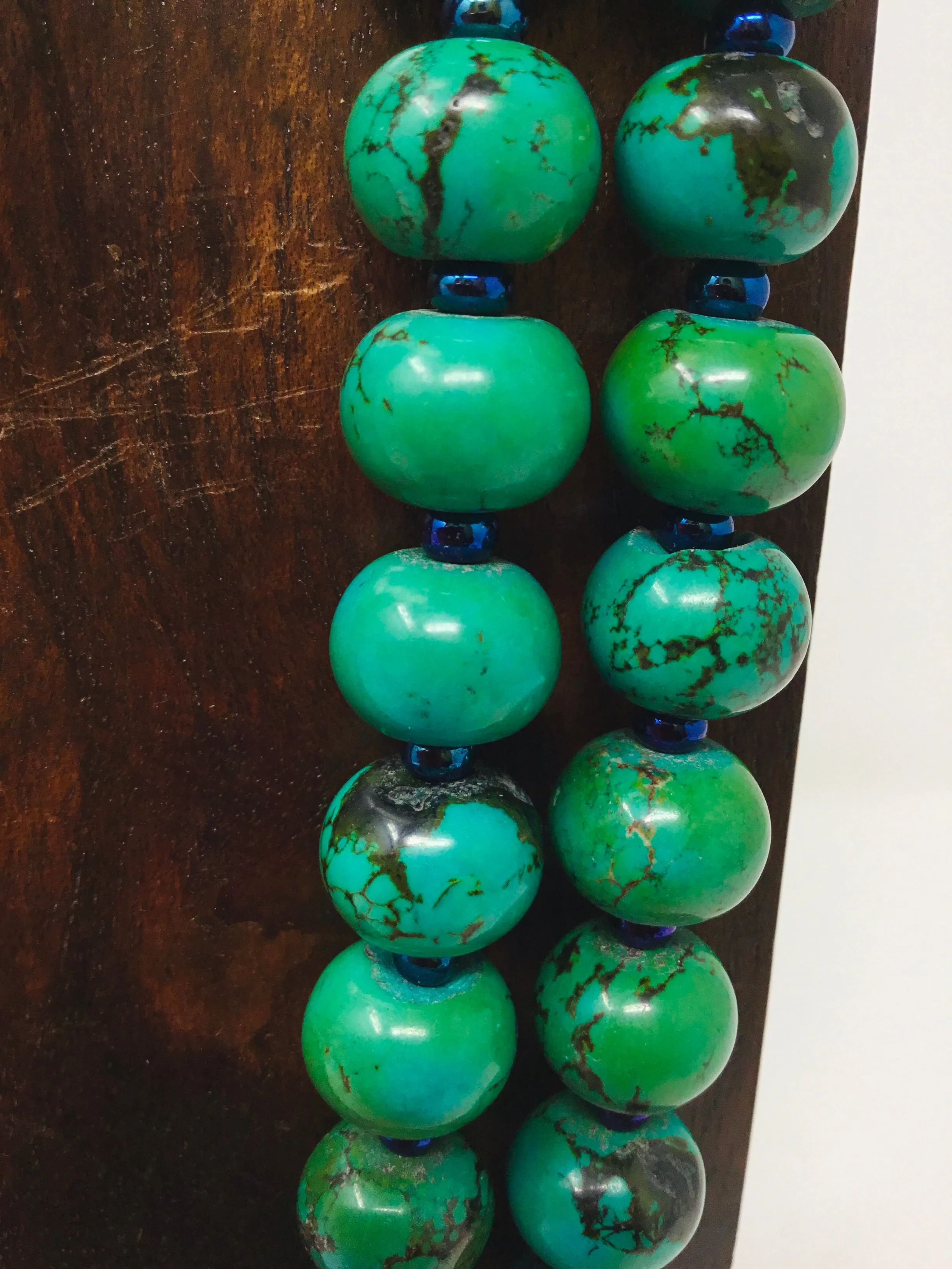 Turquoise Pearls Natural stone Necklace
