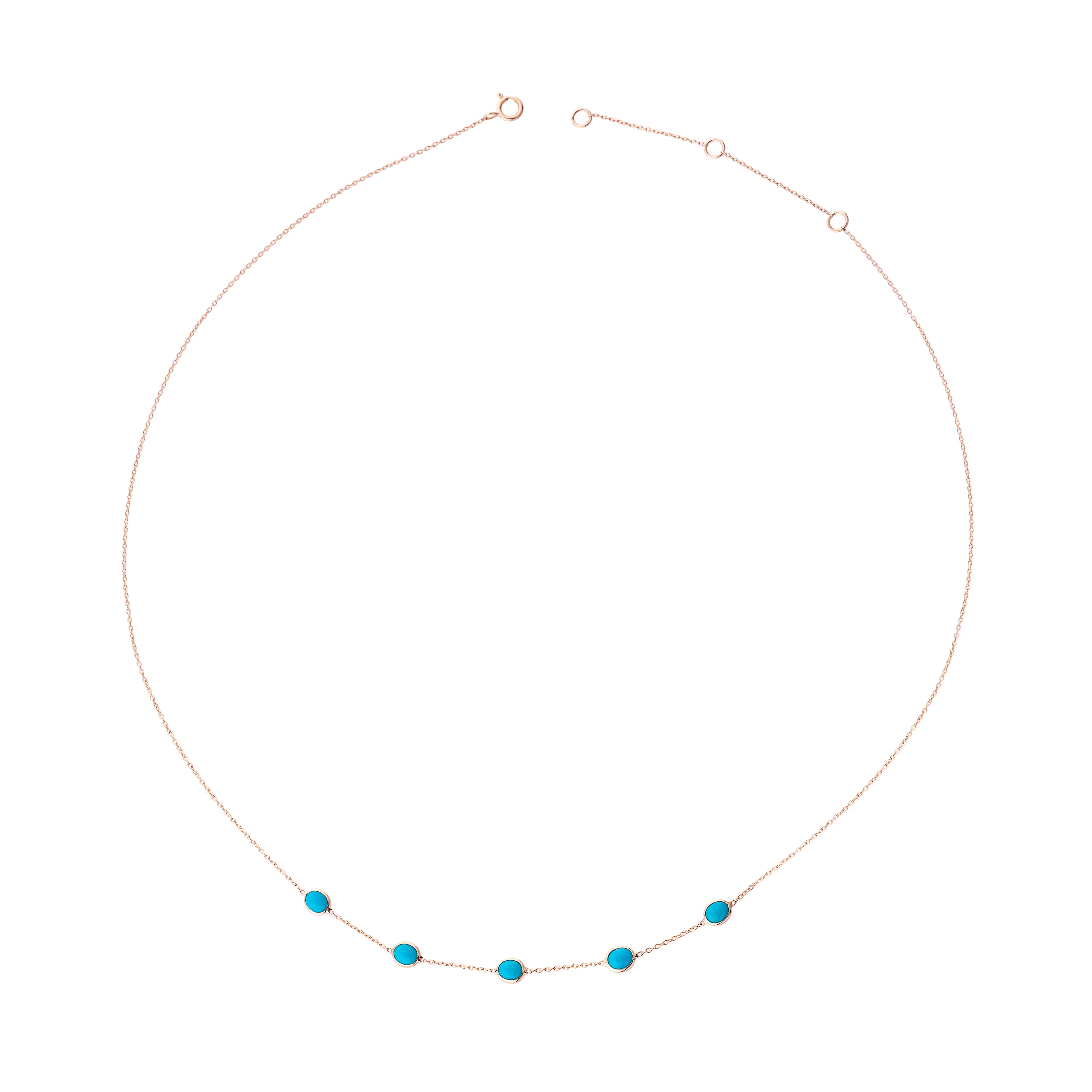 Zuri, Turquoise Necklace, 18K Yellow Gold
