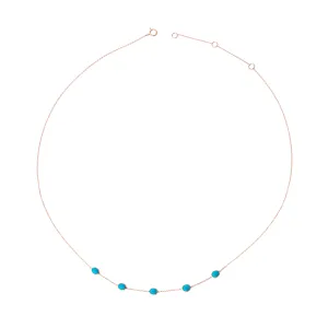 Zuri, Turquoise Necklace, 18K Yellow Gold
